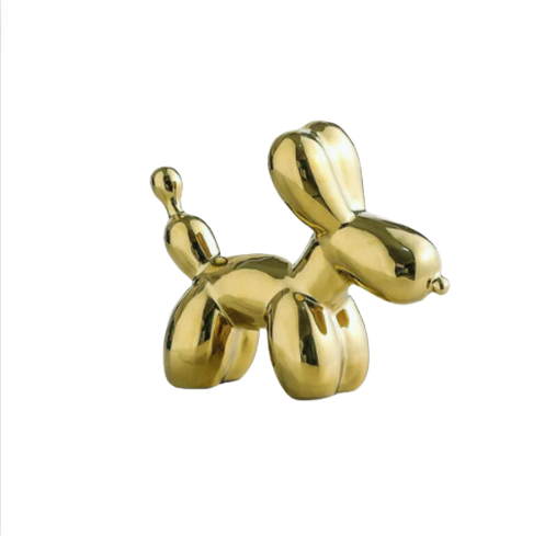 Balloon Dog by Lena Russo _ metallic gold