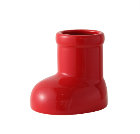 Red Boot Vase by Soraya Navabi  Inspired by Studio MSCHF