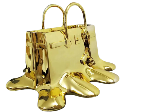 Flowers Vase Bag by Soraya Navabi _Iconic Hermès Birkin_ Gold