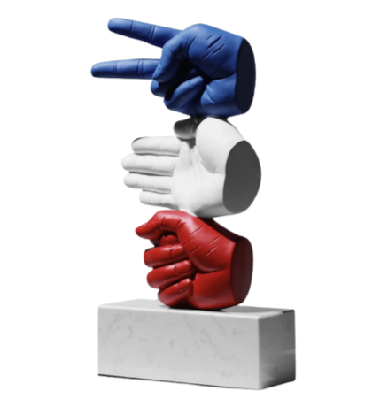 Rock-Paper-Scissors Sculpture by Clara Müller