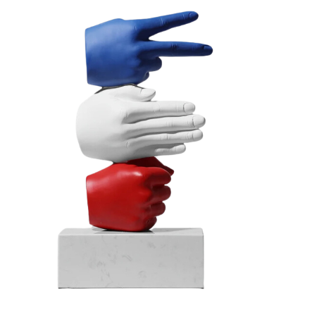 Rock-Paper-Scissors Sculpture by Clara Müller