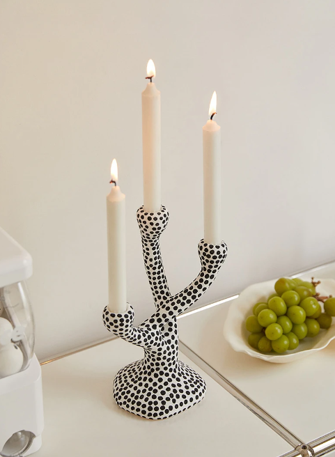 Ceramic Candle Holder by Leona Davis