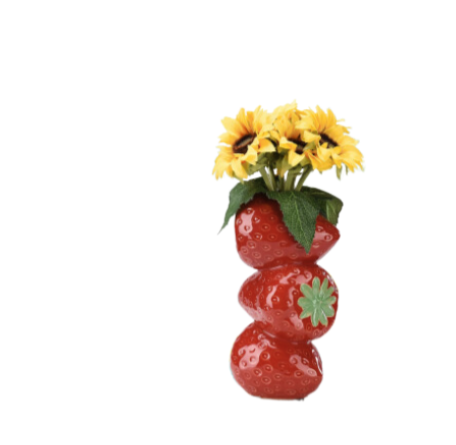 Strawberry Stack Flower Vase by Jian Huang