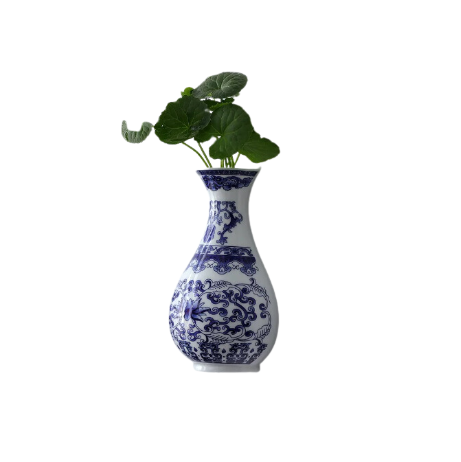 Blue and White Porcelain Wall Vase by Jian Huang