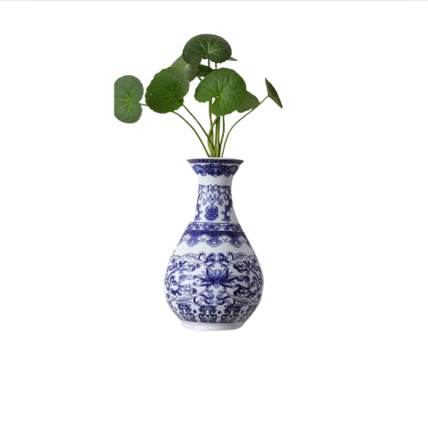 Blue and White Porcelain Wall Vase by Jian Huang