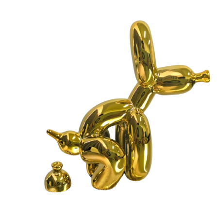 Balloon Dog by Lena Russo _ Poop Balloon Dog _ gold