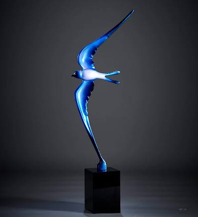 Blue freedom Bird up high by Miranda Rigler