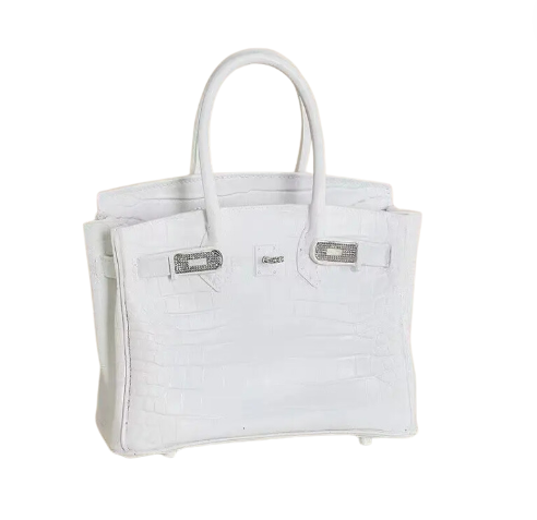 Flowers Vase Bag by Soraya Navabi _Iconic Hermès Birkin _White