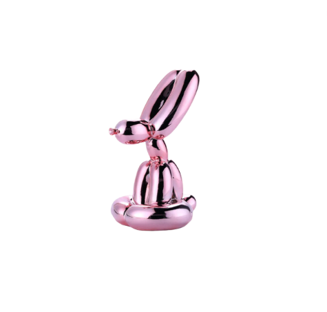 Balloon Sitting Dog by Lena Russo_ Electroplated pink