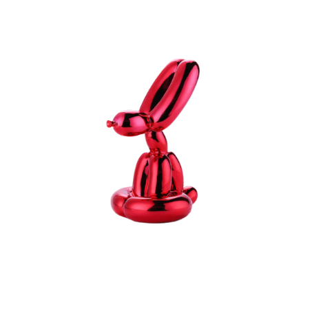 Balloon Sitting Dog by Lena Russo_ Electroplated red