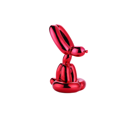 Balloon Sitting Dog by Lena Russo_ Electroplated red