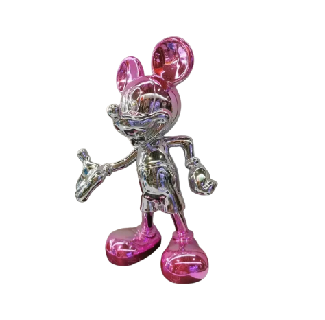 Metallic Mickey Mouse by Gabriel Leclerc_ silver pink