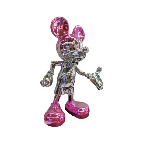 Metallic Mickey Mouse by Gabriel Leclerc_ silver pink