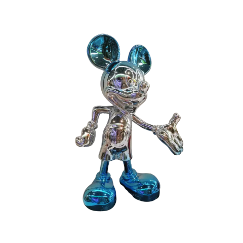 Metallic Mickey Mouse by Gabriel Leclerc_ silver blue