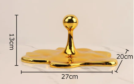 Golden Droplet Sculpture by Soraya Navabi